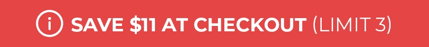 Save $11 promo badge, limit 3 per customer