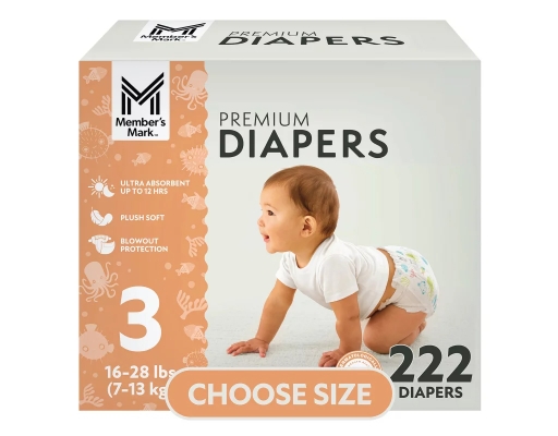Member's Mark Premium Baby Diapers Size 234 ct