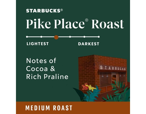 Starbucks Pike Place Roast 72個 Starbucks Pike Place 2.5 oz. Coffee Packets 72 C/T