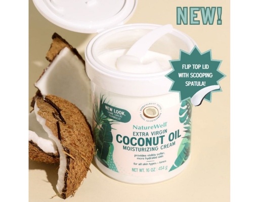 NatureWell Extra Virgin Coconut Oil Moisturizing Cream 16 oz