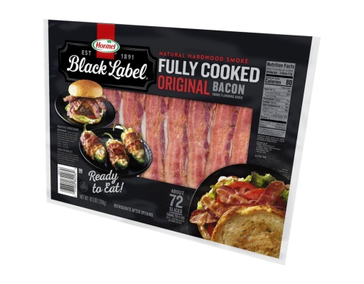 Hormel Black Label Fully Cooked Bacon 10.5 oz., 72 count