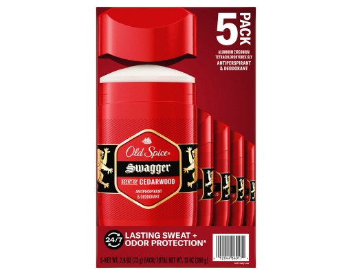 Old Spice Swagger & Captain 5本セット Old Spice Swagger Antiperspirant & Deodorant for Men, 2.6 oz., 5 pk.