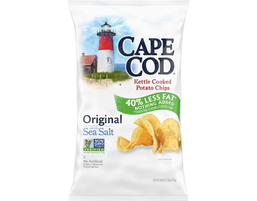Cape Cod Less Fat Kettle Cooked Potato Chips Original 24 oz