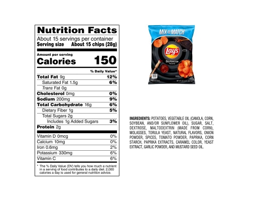 Barbecue Potato Chips, 15.25 oz. Lay's image 1