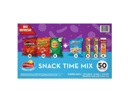 Frito Lay Snack Time Mix, Variety Pack Snacks, 50 pk.