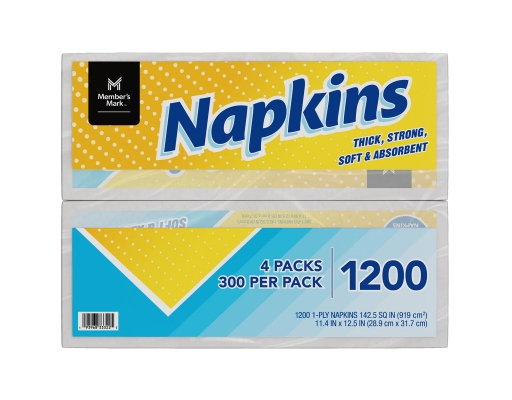 Member's Mark 1-Ply Napkins 300 ct (4-pk)