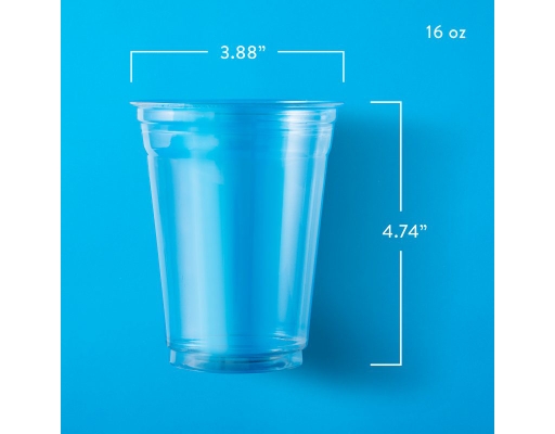 Member's mark clear Plastic cups 16 oz., 132 ct.