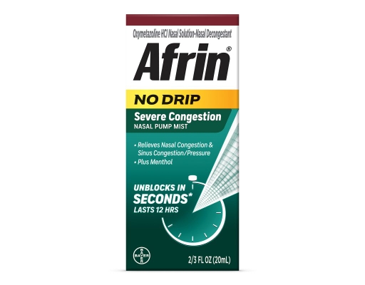 Afrin No-Drip Severe Congestion Nasal Pump Mist 0.67 Fluid Ounc