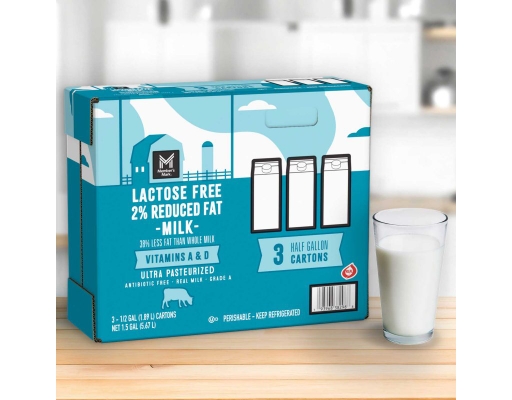 Member's Mark Lactose Free 2% Reduced Fat Milk, 64 fl. oz., 3 pack