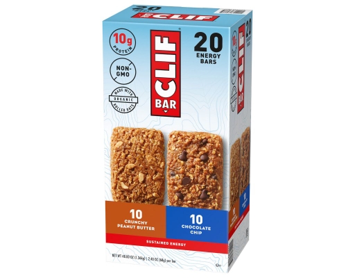 Clif Bar Sustained Energy Bars Variety Pack 2.4 oz (20-pk)