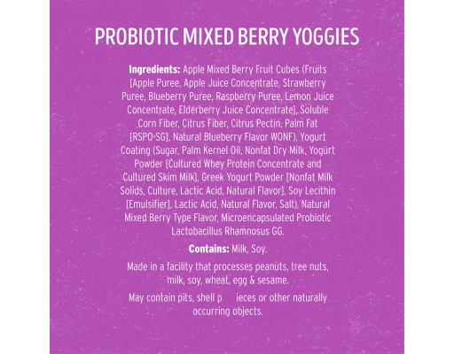 Nature's Garden Probiotic Mixed Berry Yoggies, 0.7 oz, 24 pk.
