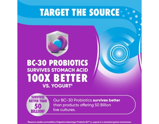 Digestive Advantage Daily Probiotic Gummies Fruit 120 ct