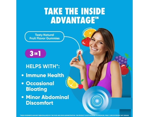 Digestive Advantage Daily Probiotic Gummies Fruit 120 ct