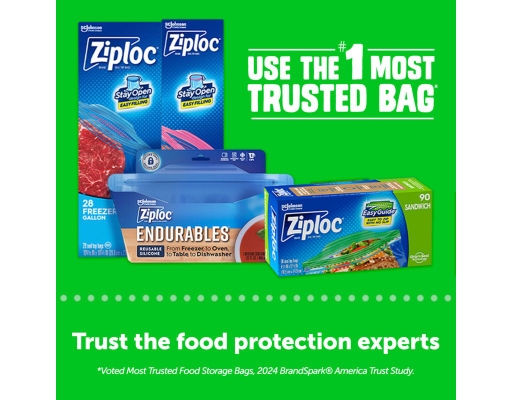 Ziploc Seal Top Storage Bags Sandwich 580 ct