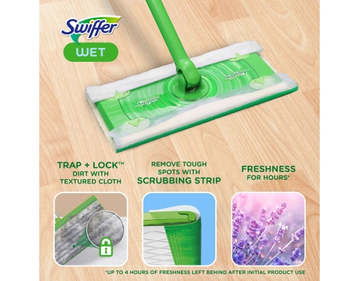 Swiffer Wet Mopping Cloths Lavender 64 ct