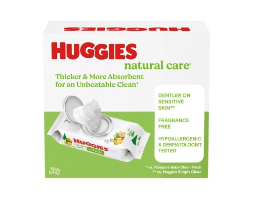 Huggies Natural Care Wipes Sensitive Fragrance Free 64 ct (1