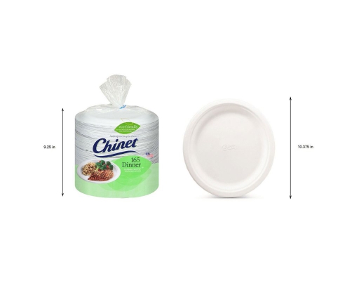 Chinet Classic Dinner Plates White 10.37 Inch (165-ct)
