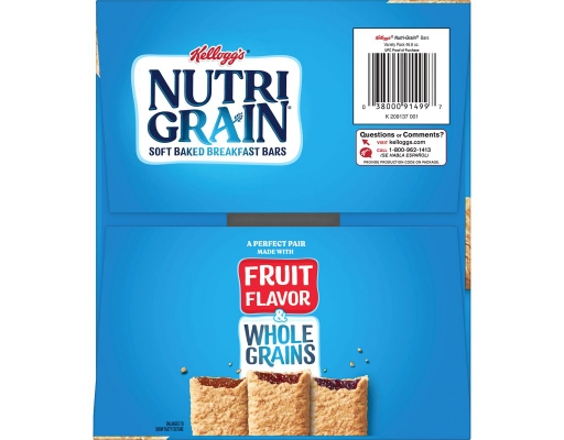 Kellogg's Nutri-Grain Cereal Bars Variety Pack - 36 Count (1.3 Oz Bars) | Breakfast & Snack