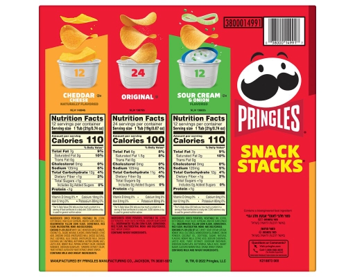 Pringles Snack Stacks Cups Variety Pack 48 ct