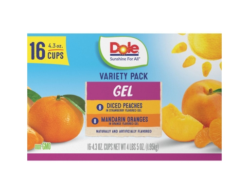 Dole Fruit in Gel Cups 4.3 oz (16-pk)