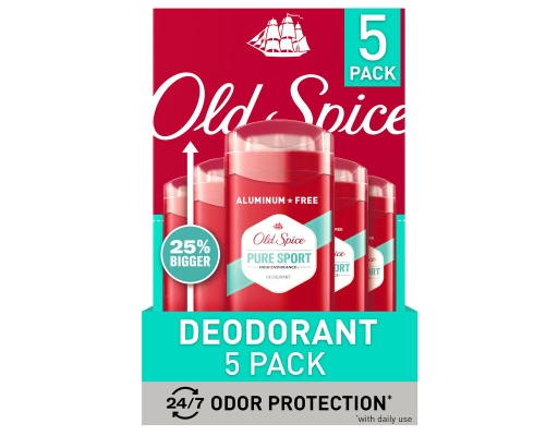Old Spice High Endurance Deodorant Pure Sport 3 oz (5-pk)