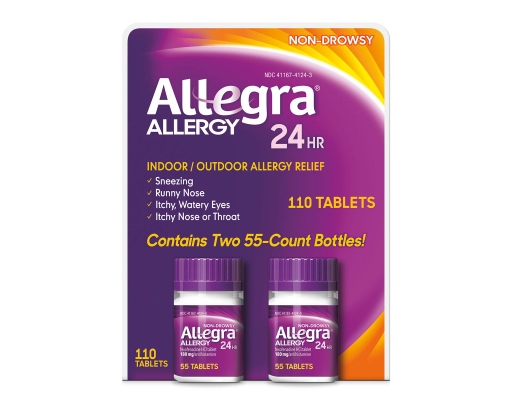 Allegra 180mg Allergy Non-Drowsy Tablets 55 ct (2-pk)