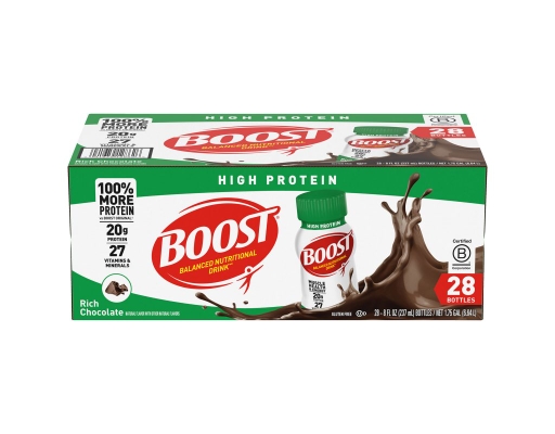 boost drink boxes High Protein with Fiber Ready to Complete Nutritional Drink, Rich Chocolate, 8 fl oz Bottle, 24 Pack : Everything Else Have a Boost Original drink as a nutritious snack or a mini meal to help meet your daily nutritional needs Boost 20g High Protein Nutritional
