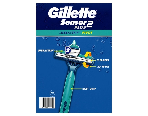 Gillette Sensor2 Plus Lubrastrip Pivot Disposable Razors 52 ct
