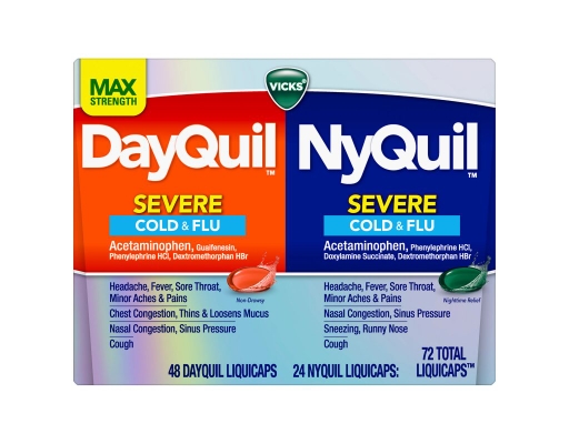Vicks Severe Cold & Flu Relief Liquicaps Combo-pk Variety Pack