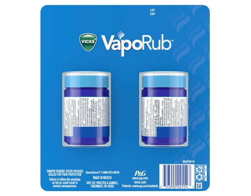 Vicks VapoRub Cough Suppressant Topical Ointment 3.53 oz (2-pk)