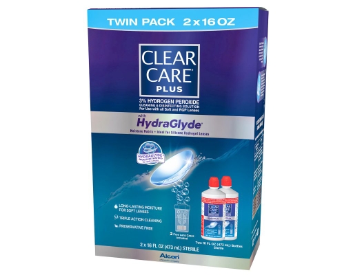 Clear Care Plus Contact Lens Solution 16 fl oz (2-pk)