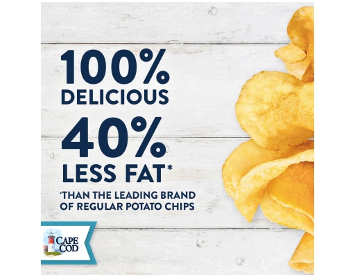 Less Fat Kettle Cooked Potato Chips, Sea Salt & Vinegar, 16 oz Cape Cod image 4