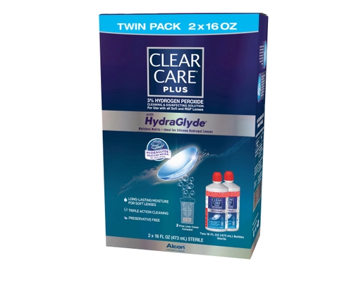 Clear Care Plus Contact Lens Solution 16 fl oz (2-pk)