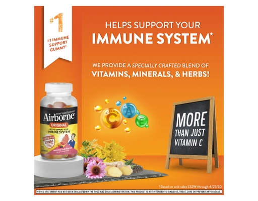 Immune Support Supplement Gummies, Assorted Fruit, 75 ct Airborne image 10