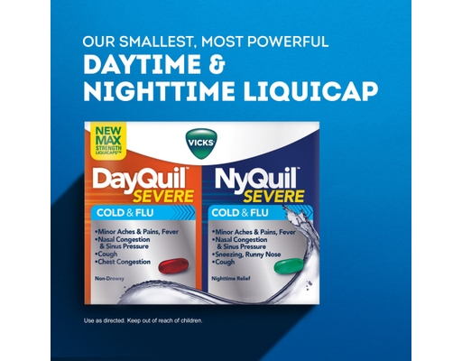 Vicks Severe Cold & Flu Relief Liquicaps Combo-pk Variety Pack