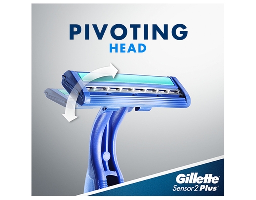 Gillette Sensor2 Plus Lubrastrip Pivot Disposable Razors 52 ct