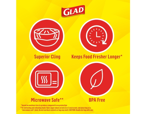Glad Cling N Seal Plastic Wrap 400 Square Feet (2-pk)
