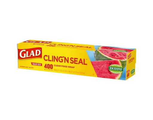 Glad Cling N Seal Plastic Wrap 400 Square Feet (2-pk)