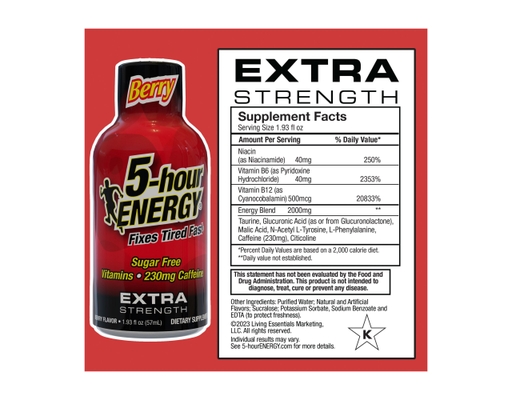 5 Hour Energy Extra Strength Shot Berry 1.93 fl oz (24-pk)