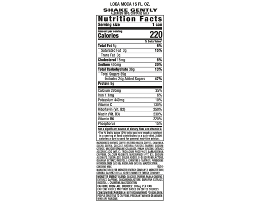 Monster Energy Drink Java 15 fl oz (12-pk)
