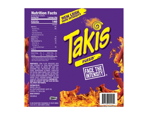 Takis Spicy Rolled Tortilla Chips Fuego 1 oz (46-pk)