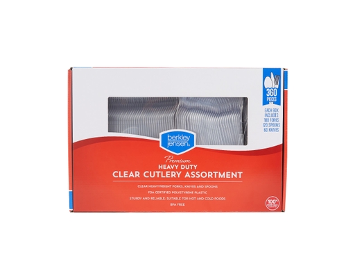 Berkley Jensen Premium Heavy Duty Clear Cutlery Variety Pack 3