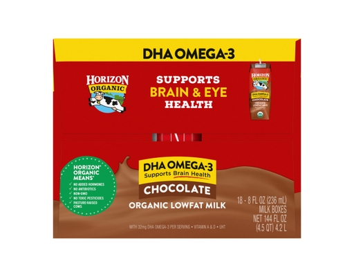 Horizon Organic DHA Omega-3 Lowfat Milk Chocolate 8 fl oz (18-