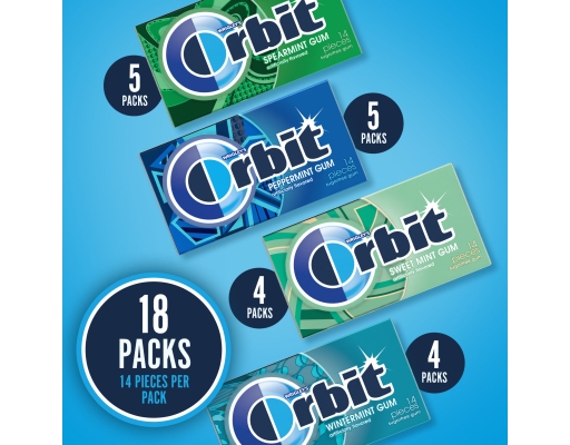 Orbit Sugar Free Gum Variety Pack 14 ct (18-pk)