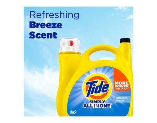 Tide Simply All in One Liquid Laundry Detergent Refreshing Bree
