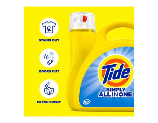 Tide Simply All in One Liquid Laundry Detergent Refreshing Bree
