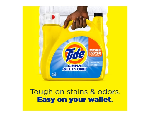 Tide Simply All in One Liquid Laundry Detergent Refreshing Bree