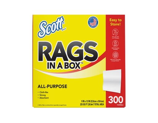 Scott Rags In A Box All-Purpose Paper Towels 300 ct