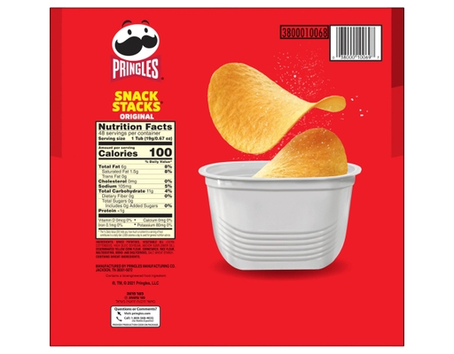Pringles Snack Stacks Cups Original 0.67 oz (48-pk)