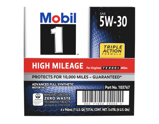 Mobil 1 High Mileage Triple Action Advanced Full Synthetic Motor
